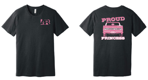{Proud Passenger Princess} Bella + Canvas Dark Grey Tshirt